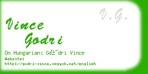 vince godri business card